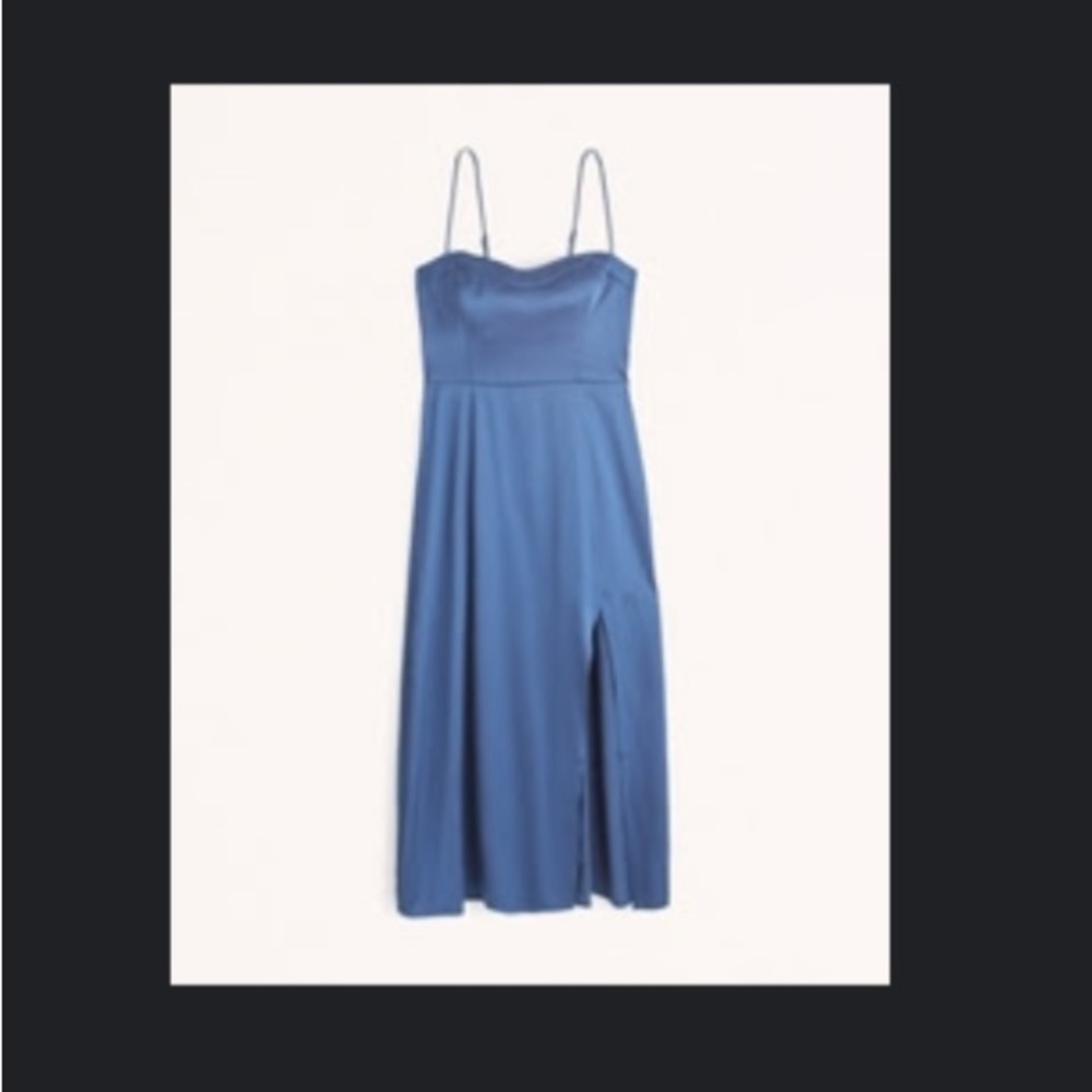 Abercrombie & Fitch Camille Midi Dress - Blue